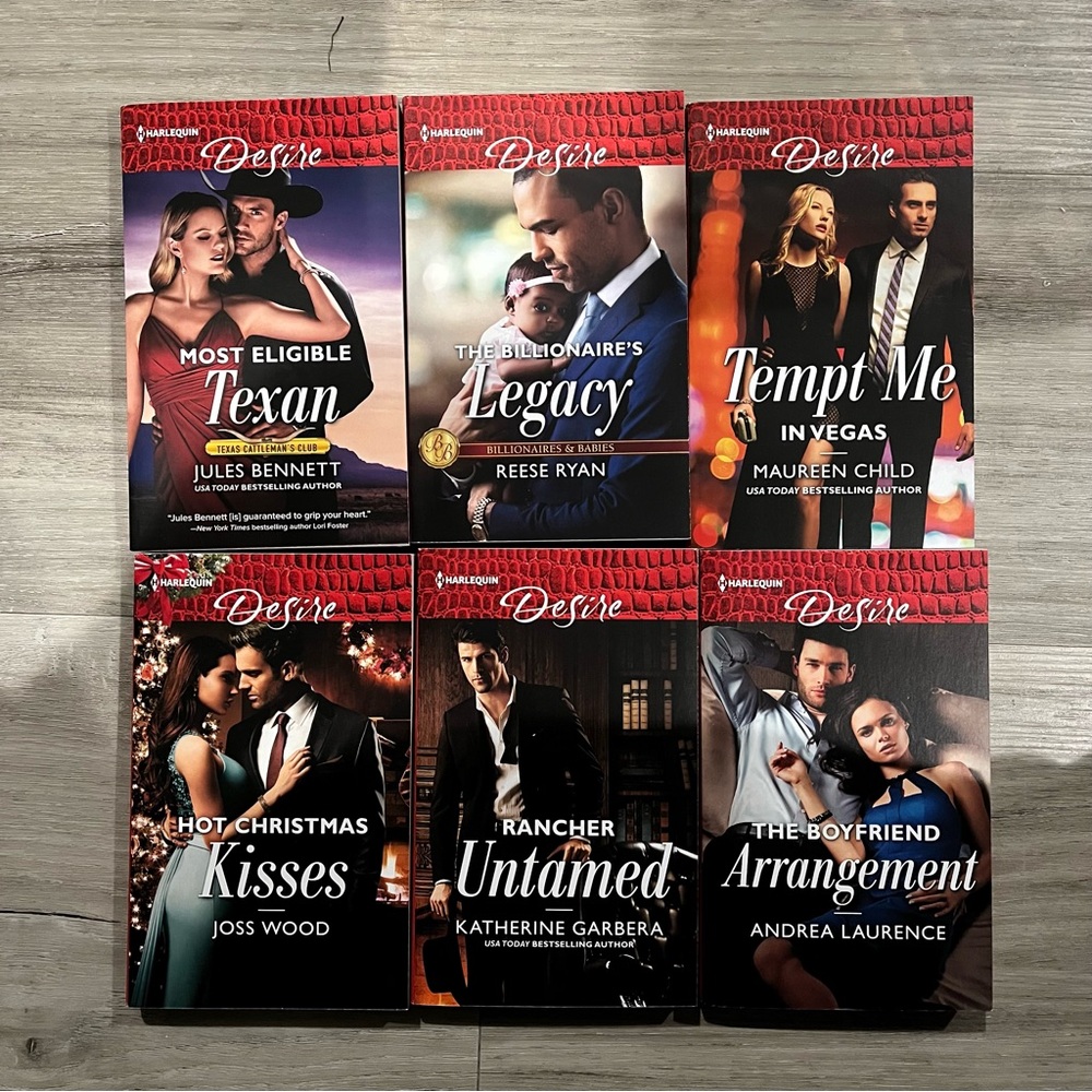 6 NWT Harlequin Desire Paperback Romance Novels